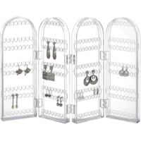 Support de Boucle d'oreille Acrylique Boucle d'oreille en Présentoir Rangement Boucles Doreilles Porte Boucles d'oreilles Boîte de Rangement
