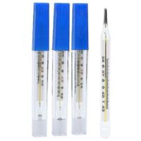 Lot de 2 thermomètres en verre à mercure – Mesure précise 35,0 à 42,0 °C – Temps de mesure 5 minutes – Pour adultes