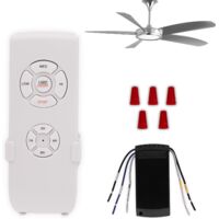Kit de Télécommande pour Ventilateur Plafond avec 6 Réglages Vitesse, Remplacement Plafond, Commandes Gradation, 110-265 V