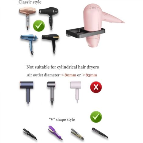Porte Seche Cheveux Support Pour Sèche Cheveux CCYKXA Support Seche Cheveux Mural Support Seche Cheveux Et Lisseur Pour Rangement Brosse Fer à Lisser Support Seche Cheveux Sans Percage