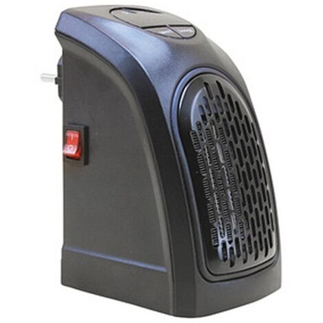 Radiateur Soufflant Salle de Bains Radiateur Electrique,Radiateur Chauffage Électrique Mini Chauffage d'appoint avec Thermostat Réglable Puissant 400 Watts Basse Consommation - Noir (1/5)