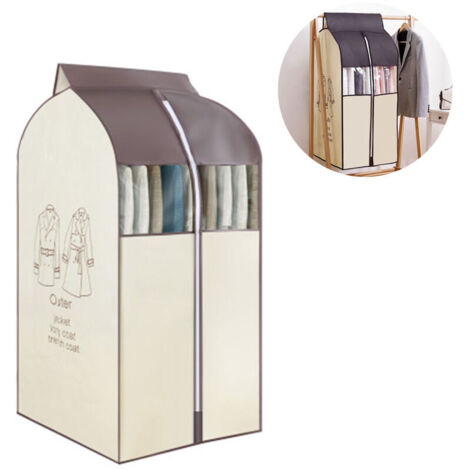 Sac À Vêtements Suspendu Sac De Rangement Pour Organisateur De Sac À Vêtements Avec Fenêtres En Pvc Transparent Housse De Soutienà Vêtements Anti-Poussière Pour Vêtements De Costume Vestes Dress Range (1/5)