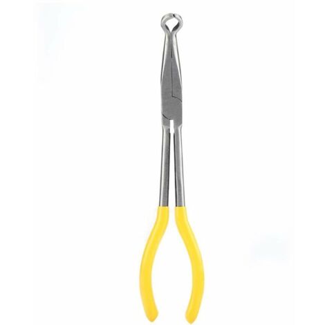 Pince à bec long, pince extra longue à nez incurvé à degrés ou outil de réparation d'artisanat en forme de O pour la réparation 27.5cm Fontainebleau (1/5)