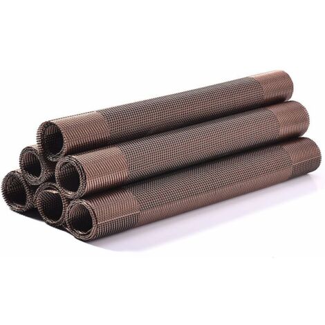LaBlanc - Lot de 6 Sets de Table lavables PVC Antidérapant Respectueux de l'environnement , 30 x 45 cm,Marron (1/5)