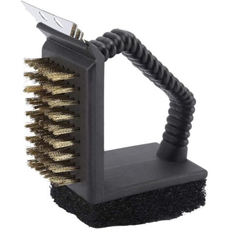 Promotion, Brosse de Barbecue pour Le Nettoyage du Gril - Brosse de Nettoyage pour Barbecue en Acier Inoxydable Durable 3-en-1 multifonctionnelle,AAFGVC (1/5)