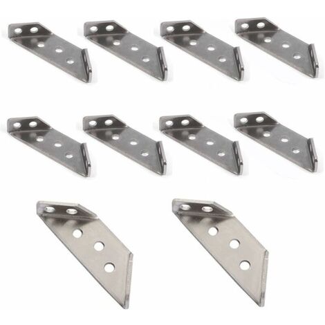 6 Équerres De Support Angle Droit 30x30mm En Métal - Uxcell, Neuves