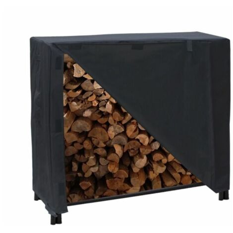 Support à bois de chauffage extérieur avec couvercle étanche 420D Oxford – Grande capacité 48x24x42 pouces – Résistant aux intempéries (1/5)