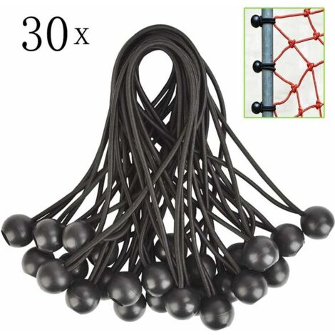 30Pcs Tendeur Elastique, Tendeurs Elastique Caoutchouc Avec Boule, Pour Bâche,Pavillon,Tente,Rideaux,Grillage Jardin.Fixation De Bâche De Serre,Fixation De Bâche De Remorque. (1/5)