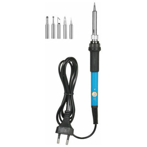 60W Fer à Souder électrique à Température Réglable + 5 Embouts à Souder De Remplacement (1/5)