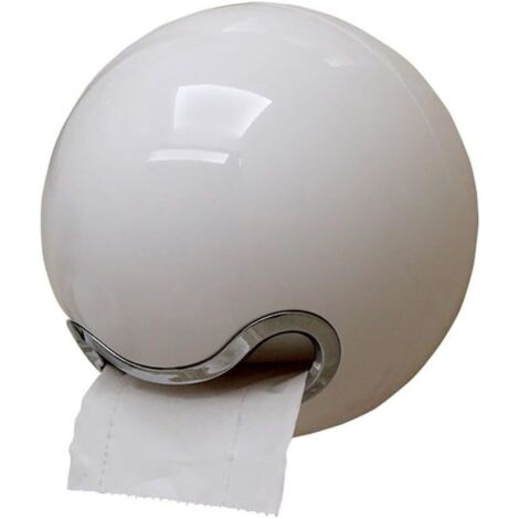 Shmshng – Porte-papier toilette sphérique en plastique ABS – Interrupteur en acier inoxydable 304 – Dimensions 18,5 cm – Pour salle de bain multicolore (1/5)