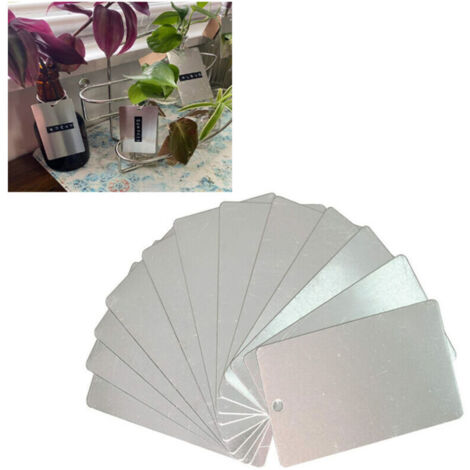 50 pièces, Étiquettes de plantes en aluminium, étiquettes d'arbre, de jardin, d'extérieur, en métal, imprimées vierges (1/4)