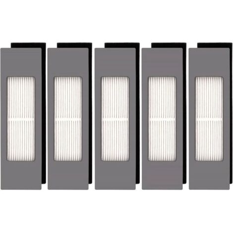 (5 pièces) Filtre HEPA pour robot aspirateur Ecovacs DEEBOT OZMO 920 950 T8 AIVI Max T9 T5 N5 N7 N8+ N8 Pro Plus DX55 DX93 DJ65, kit de filtres pour aspirateur robot, pièces de rechange 5 filtres (1/4)