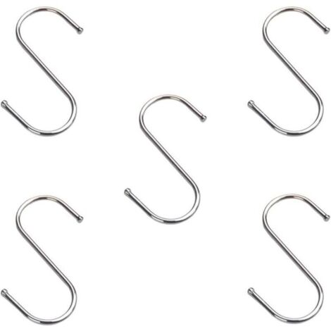 5 Pièces Crochets Acier Inoxydable, Crochet de Suspension, Crochets de Cuisine, pour Salle de Bain, Cuisine, Chambre à Coucher (1/4)