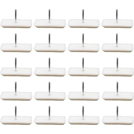 Lot de 20 clous pour pieds de meubles en bois et plastique pour canapé, table, bureau, 30 x 12 mm, clou simple (1/5)