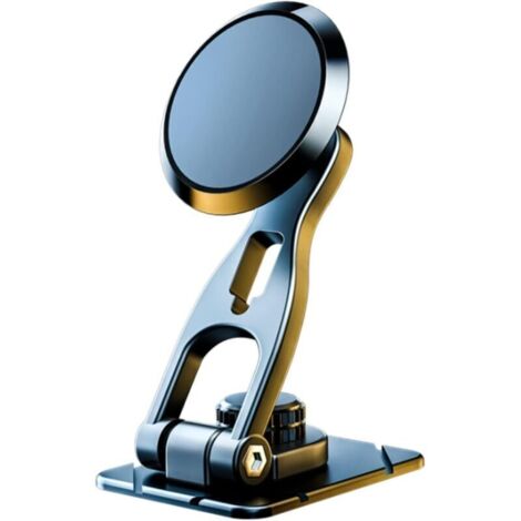 Support magnétique de téléphone pour voiture avec base pliable à 360°, support de navigation en alliage, compatible avec la plupart des smartphones (1/4)