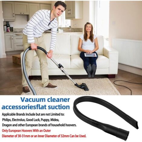 Suceur plat flexible, suceur plat, brosse d'aspirateur universelle, buse plate de 63,5 cm de long, accessoire pour tous les aspirateurs avec raccord 35/32 mm (1/5)