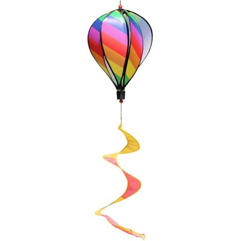 Décoratif de jardin 3Pcs Coloré Moulin à Vent Montgolfière,Spirale en Tissu Girouette à Vent Suspendu Arc en Ciel Décoration de Fête pour Jardin Extérieur Intérieur (1/5)
