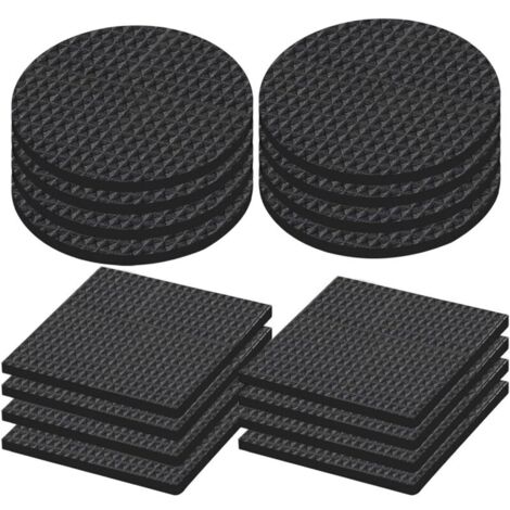 16 Pièces Patin Chaise, Patin Antiderapant, Pieds Caoutchouc Patins Autocollant Protecteurs de Meubles, Patins de Protection pour Sols en Boi 40mm (1/5)