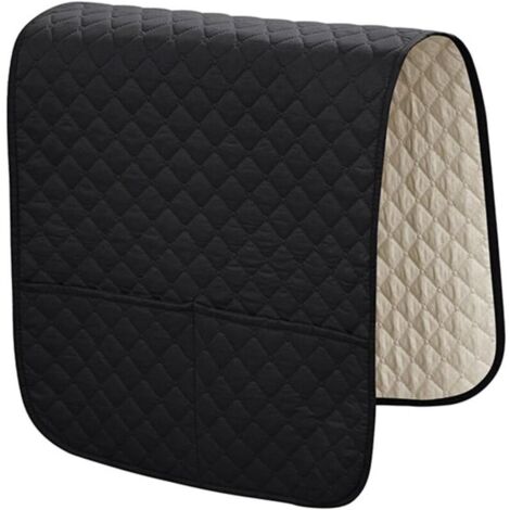 Manchon pour accoudoir, housses d'accoudoir de canapé, housse de protection en tissu polyester doux, résistante au glissement Noir (1/5)
