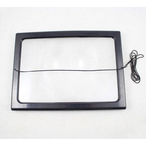 A4 Pleine Page Loupe de Lecture Loupe avec 4 LED Lampe Lentille de Grossissement 3X (1/4)