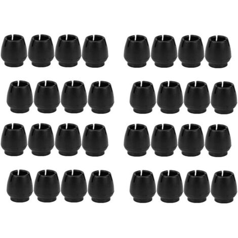 32 pièces pour Chaises de Meubles Housses pour Pieds de Chaise Protecteur de Pieds de Chaise Housses en Caoutchouc pour Pieds de Chaise Couvre Jambes Ronds,12-17MM(Noir) (1/4)