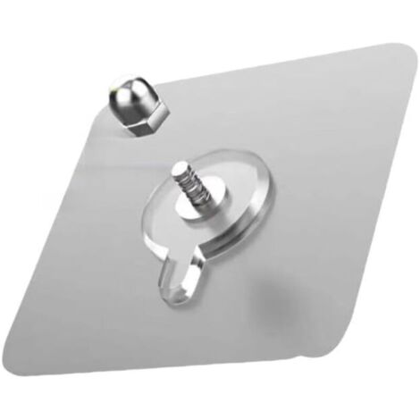 10 Pcs Attaches Murales sans Percer, Crochets Transparents Auto-adhésifs sans Clous pour Accrocher des Horloges, des Photos, des Peintures (1/5)