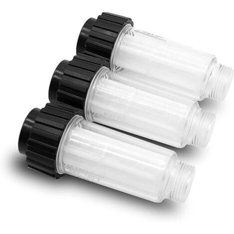 Filtre à Eau avec Insert de Filtre (5.731-050.0) - 3 Pack pour Tous Les Nettoyeurs Haute Pression Karcher avec Raccord d'eau 3/4" comme Compatible avec Les Nettoyeurs Haute Pression 4.730-059.0 (1/4)