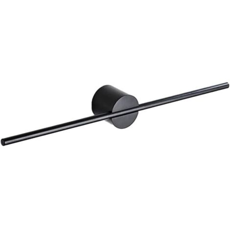 Porte-serviettes mural 40 cm - Support en aluminium - Étagère à serviettes - Réglable - Finition brossée - Noir (1/4)