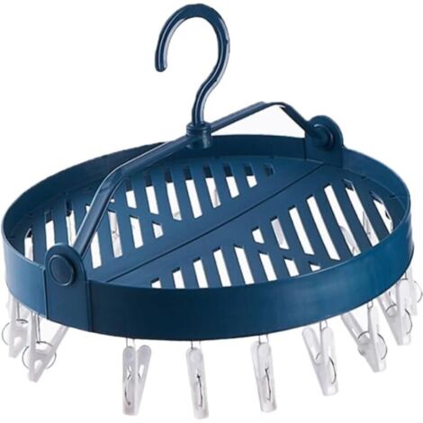 Étendoir Pliant Cintres Pliants Cintres Pliables pour Vêtements Cintre Chaussette en Acier Inoxydable Étendoir Suspendu avec Clip Cintres À Linge ave (1/4)