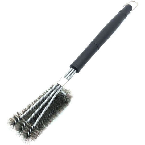 Brosse Barbecue, 3 en 1 Brosse Nettoyage Barbecue, Poils Acier Inoxydable pour Nettoyer Rapidement & Efficacement Tous Les Grils (1/4)