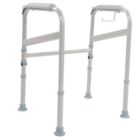 Barres d'appui pour handicapés, Cadre de Rail de sécurité pour Toilettes avec Hauteur réglable pour Salle de Bain, Aide aux Toilettes antidérapantes et Barre d'appui (1/5)