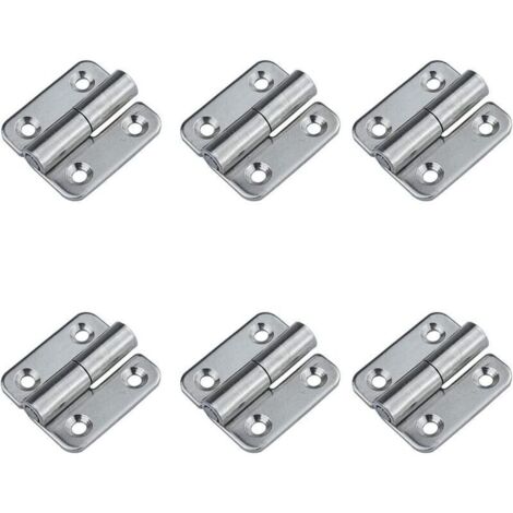 (Droite)6 charnières amovibles 1,5' petits joints coulissants charnières de porte amovibles en acier inoxydable 304 gaucher (1/4)