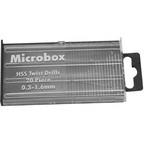 20Pcs Mini Micro Hss Micro Drill Bit Set, Microbox Hss Drill Bit Set Foret Set 0.3Mm-1.6Mm Avec Étui Pour Bois Plastique (1/5)