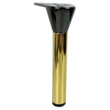 2 pieces of metal furniture support feet 15cm high (gun black-titanium) (1/3)