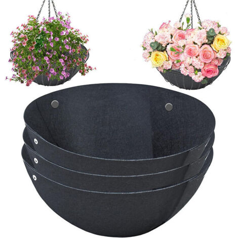 (14in) Insert de panier suspendu 3 pièces doublure de pot de fleur cadre de fenêtre installation de pot de fleur suspendu doublure de panier suspendu hydratant simple pot de fleur (1/4)