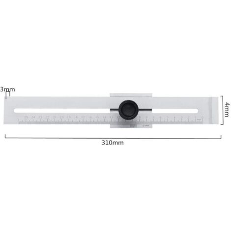 Jauge de marquage de coupe de vis de 0 à 200 mm/0 à 250 mm pour le travail du bois, la mesure de l'acier au carbone, l'outil de calibrage de 0.1 (1/4)
