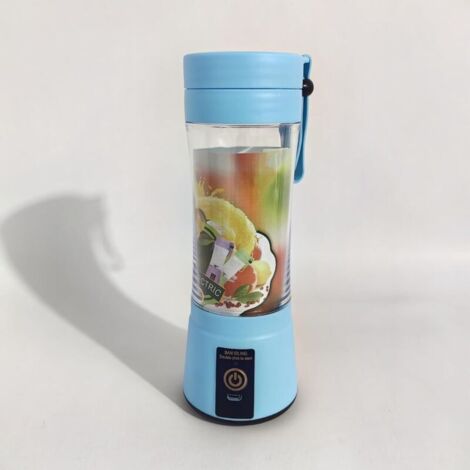Blender Portable Fresh Juice Blender Mixeur Smoothie USB Rechargeable Mixer Blender pour Fresh Juice Smoothie Shakes Bébé Presse Fruits Portatif de Voyage à Domicile (Blue) (1/5)