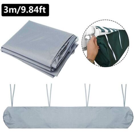 Couverture d'auvent 3m auvents de terrasse imperméables Housse de protection d'auvent latéral Store enrouleur rétractable Protection solaire Sac d'auvent anti-poussière avec cordon pour terrasse de ja (1/5)