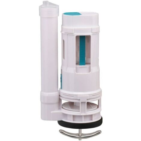 CHOYCLIT Mécanisme de chasse d'eau,Toilette Bottom Inlet Fill Valve Connected Double Push Button Dual Flush 21cm- (1/5)
