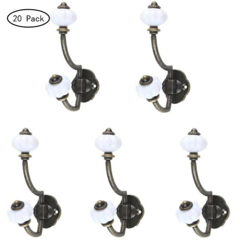 20 Pcs Patère Antique Crochet Mural Cintre Simple Porte-Manteau Rétro Décorations De Capuchon Patères Murales Crochets Rustiques Crochets Muraux Rétro Patères Décoratives Clé À (1/5)