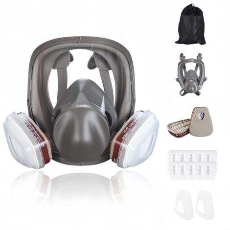 16 en 1Masque à gaz antibuée, respirateur facial intégral, respirateur de pulvérisation de peinture industrielle, filtre de travail de sécurité, protection contre le formaldéhyde (1/5)