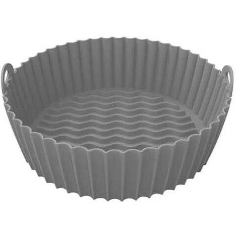 Friteuse à air chaud, insert pour friteuse à air chaud – insert en silicone, insert en papier sulfurisé, résistant à l'huile, étanche, gris – RAPANDA (1/5)