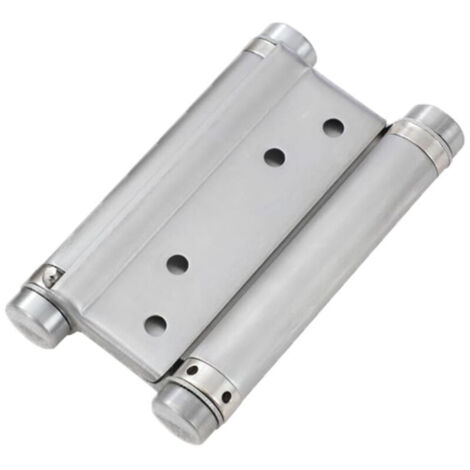Charnières à ressort double action en acier inoxydable (126 mm) pour portes battantes Charnière à fermeture automatique pour porte d'armoire de comptoir de café bar pub jusqu'à 25 kg (1/5)