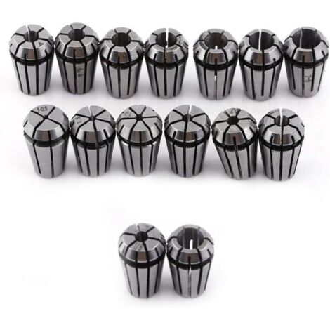 15Pcs Set Er11 Pince à Ressort serrage pour CNC outil meulage machine de gravure et de fraisage Tour à outil (1/5)
