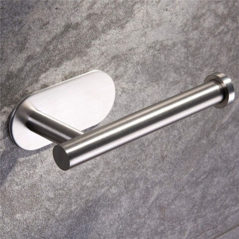 Porte-papier toilette mural en acier inoxydable de haute qualité, sans perçage, couleur argent, pour cuisines et salles de bains - RAPANDA (1/5)