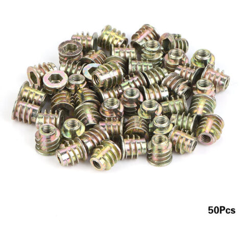 Jeffergarden 50 écrous à tête hexagonale creuse en alliage de zinc M4 M5 pour meubles en bois (M48) (1/5)