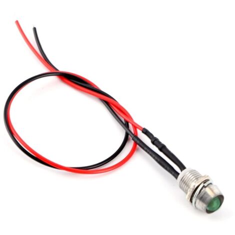 Jeffergarden Lot de 4 voyants LED 12 V 8 mm pour tableau de bord, témoins lumineux verts pour voiture et camionnette (1/5)