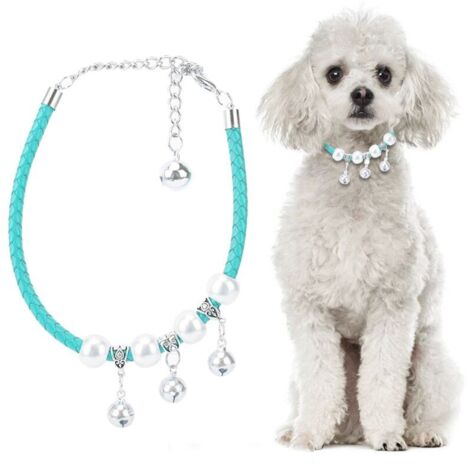 Jeffergarden Collier pour chien et chat ajustable avec clochette – Bleu taille XL – Accessoire animalerie qualitatif et mignon pour animaux domestiques (1/5)