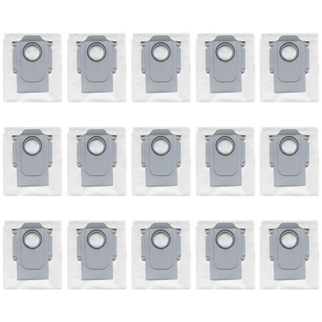 Lot de 15 sacs à poussière compatibles avec les aspirateurs et serpillères Roborock Q10 S5+ / Q10 S5 / Q10 X5+ / Q10 X5 des pièces de (1/4)