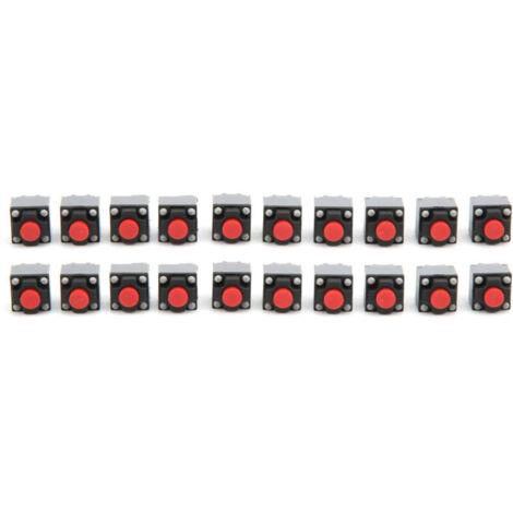 Jeffergarden 20 interrupteurs à bouton-poussoir tactiles étanches de 6 x 6 x 7,3 mm (1/5)